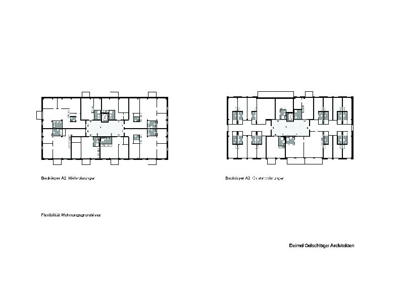 Typengrundriss-Mietwohnung/Clusterwohnung (Quelle: Deimel Oelschläger Architekten)