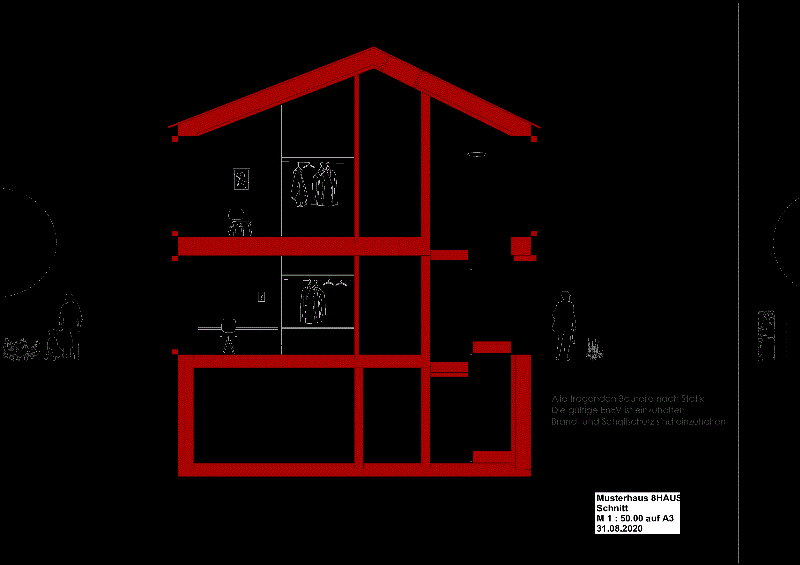 Hohe Wohnräume sorgen für einen guten Lichteinfall (Quelle: Planung: Stefan Gailer, Altomünster)