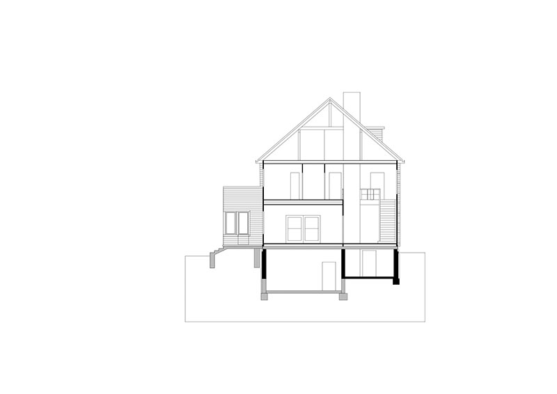Schnitt durchs Gebaeude (Quelle: KKS Architektur + Gestaltung – Dipl. Ing. Rudolf Klinkenbusch / Architekt BDA)